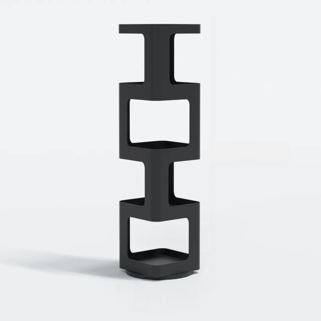 Chic Rotatable 4-Tier Vertical Metal Open Back Bookcase