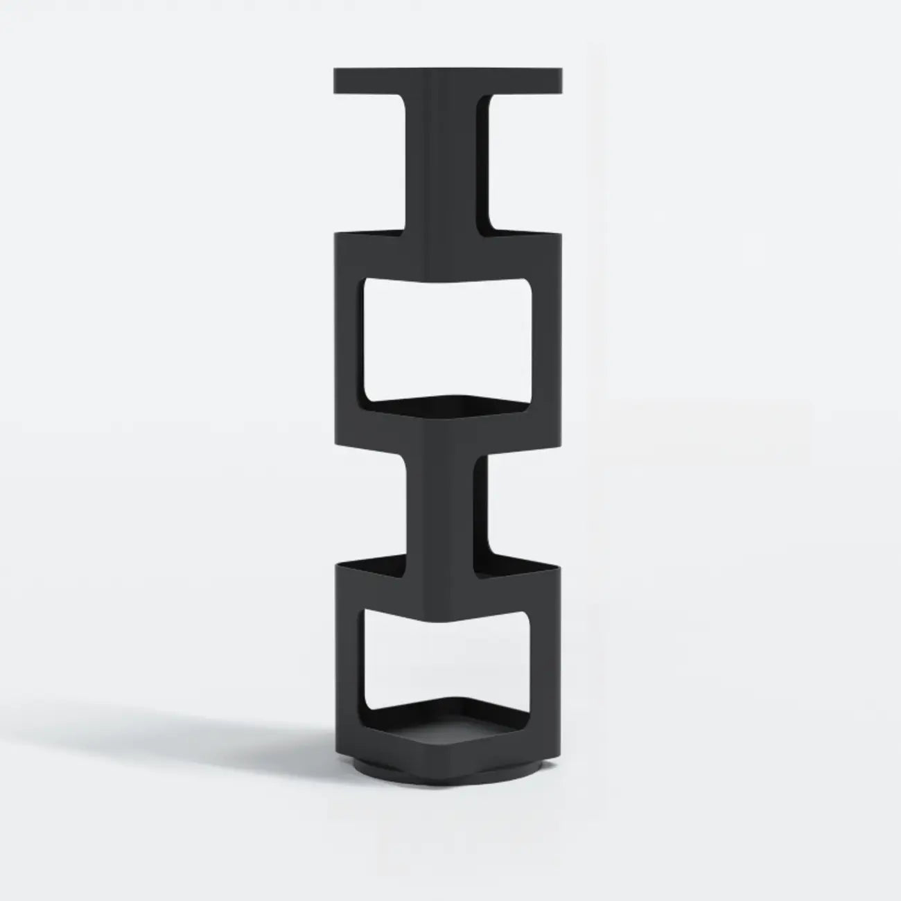 Chic Rotatable 4-Tier Vertical Metal Open Back Bookcase