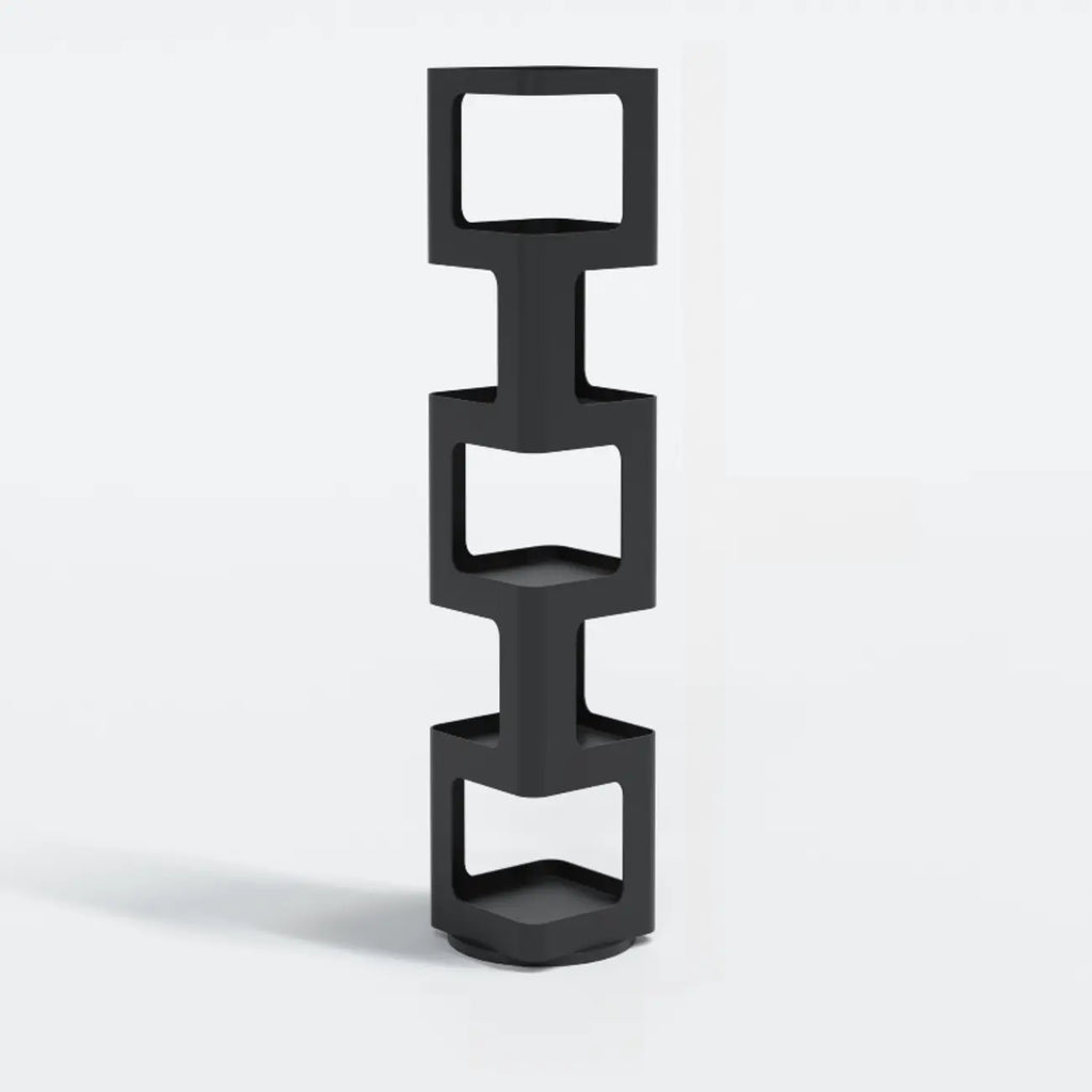 Chic Rotatable 4-Tier Vertical Metal Open Back Bookcase