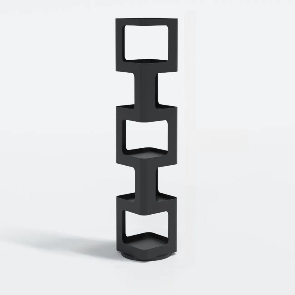 Chic Rotatable 4-Tier Vertical Metal Open Back Bookcase