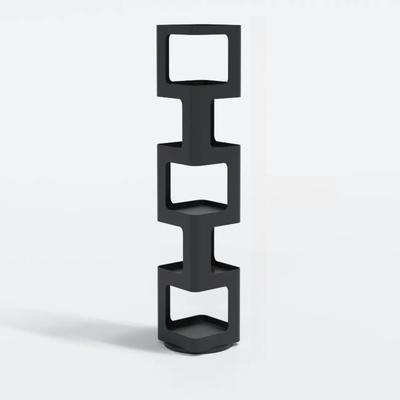 Chic Rotatable 4-Tier Vertical Metal Open Back Bookcase