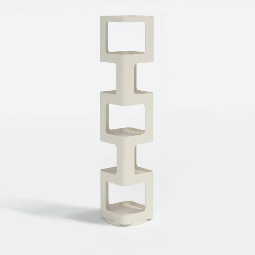 Chic Rotatable 4-Tier Vertical Metal Open Back Bookcase