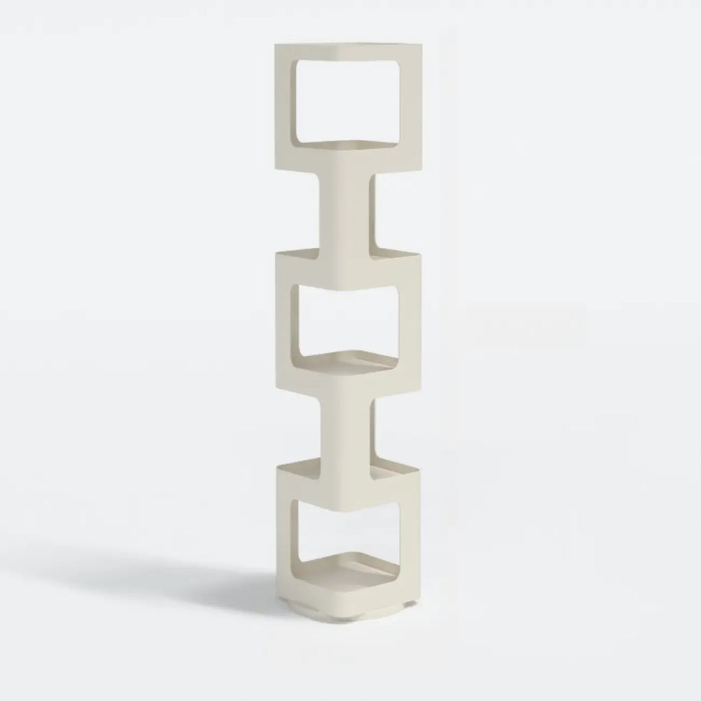 Chic Rotatable 4-Tier Vertical Metal Open Back Bookcase