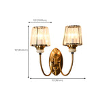 Elegant Brass Wall Sconce with Crystal Shade