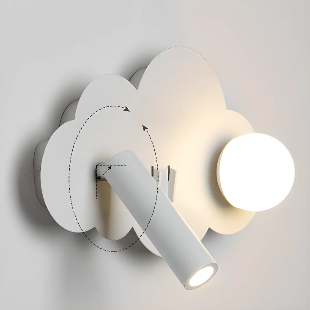 Sleek Adjustable Metal LED Wall Sconce with Acrylic Shade