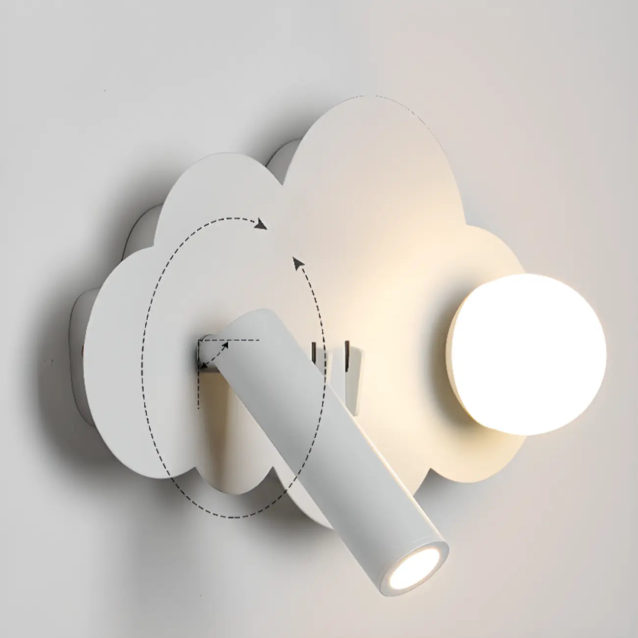 Sleek Adjustable Metal LED Wall Sconce with Acrylic Shade