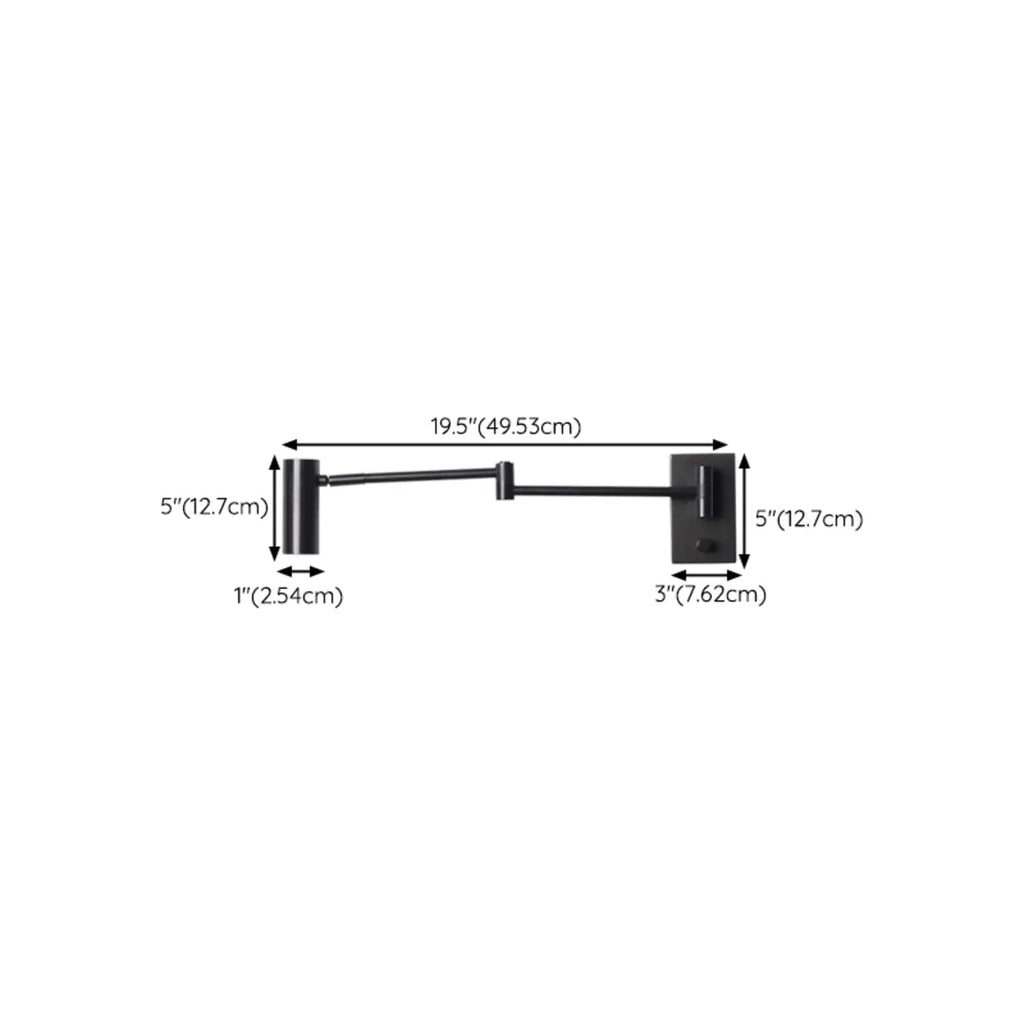 Sleek Adjustable Metal LED Wall Sconce with Acrylic Shade