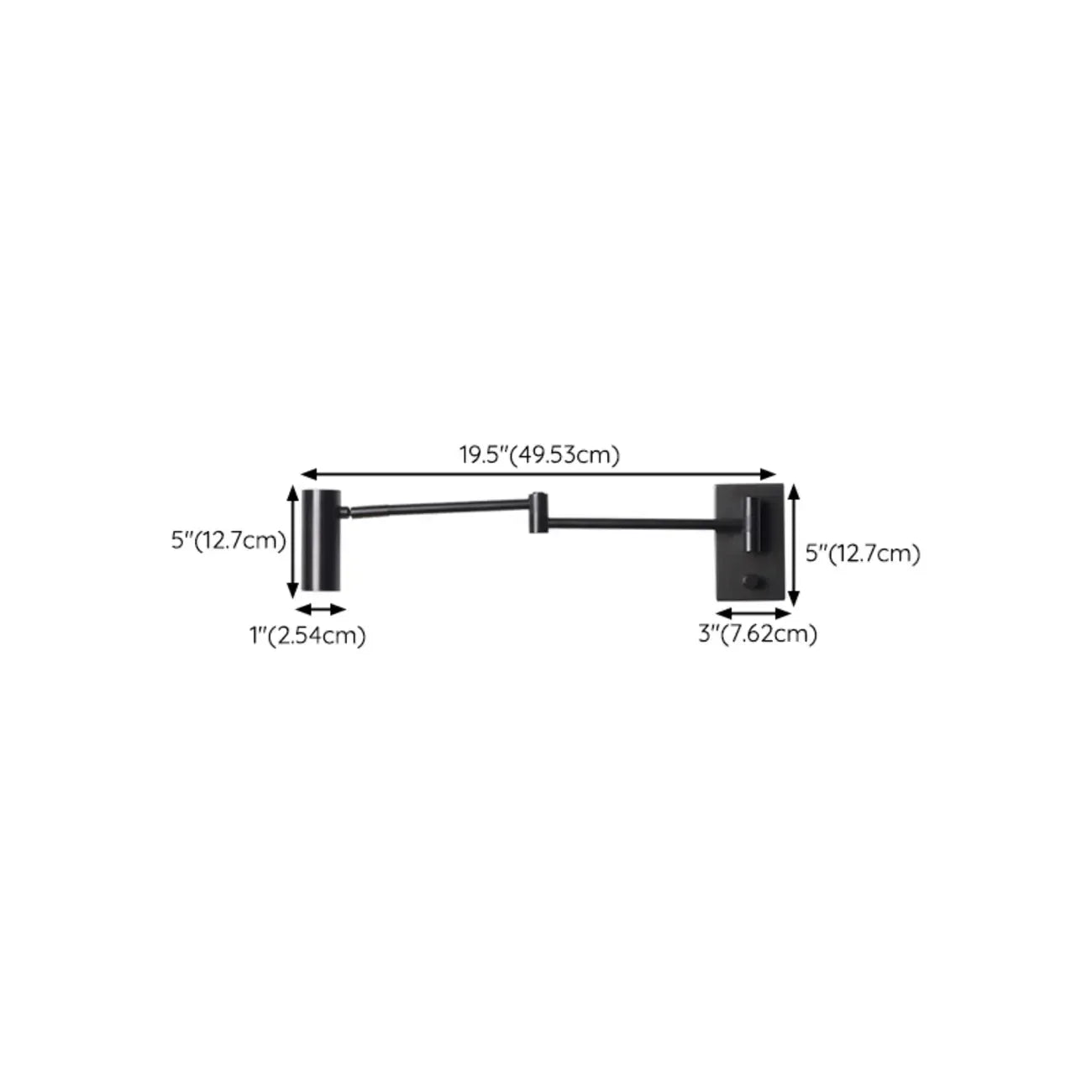 Sleek Adjustable Metal LED Wall Sconce with Acrylic Shade