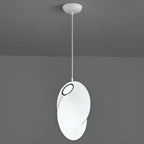Modern White Fabric Adjustable Living Room Pendant Light