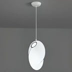 Modern White Fabric Adjustable Living Room Pendant Light
