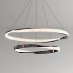 Modern LED Stylish Metal Black Circle Ring Chandelier