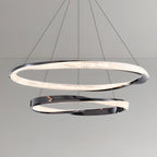 Modern LED Stylish Metal Black Circle Ring Chandelier