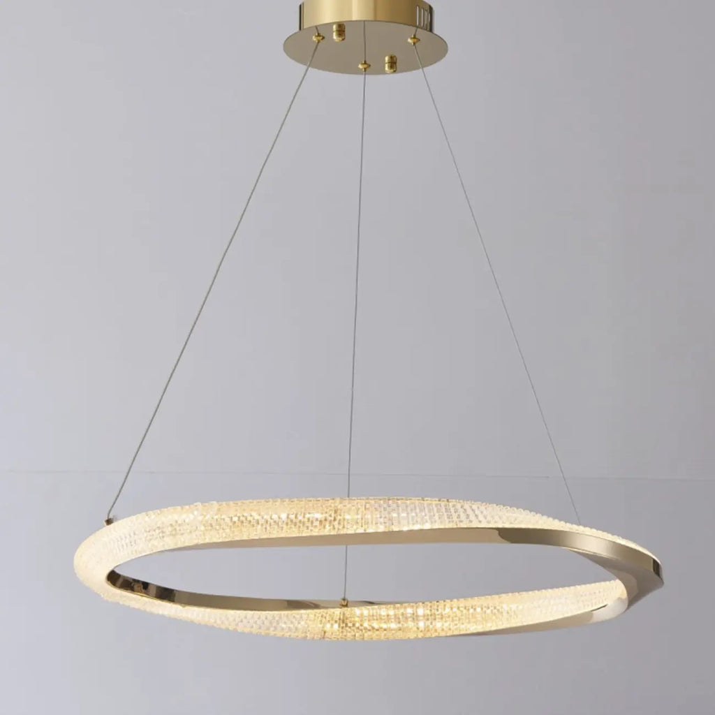 Modern LED Stylish Metal Black Circle Ring Chandelier