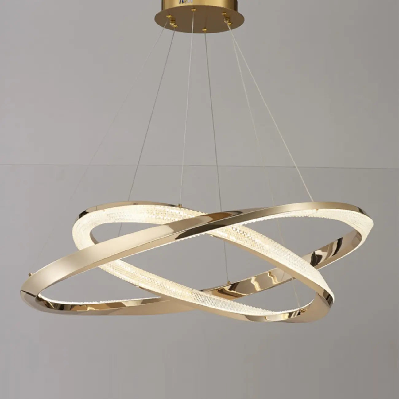 Modern LED Stylish Metal Black Circle Ring Chandelier