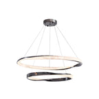 Modern LED Stylish Metal Black Circle Ring Chandelier