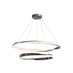 Modern LED Stylish Metal Black Circle Ring Chandelier