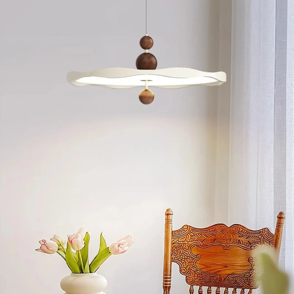 Dimmable White Round Hanging Pendant Light for Kitchen Island
