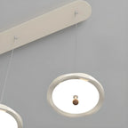 Dimmable White Round Hanging Pendant Light for Kitchen Island