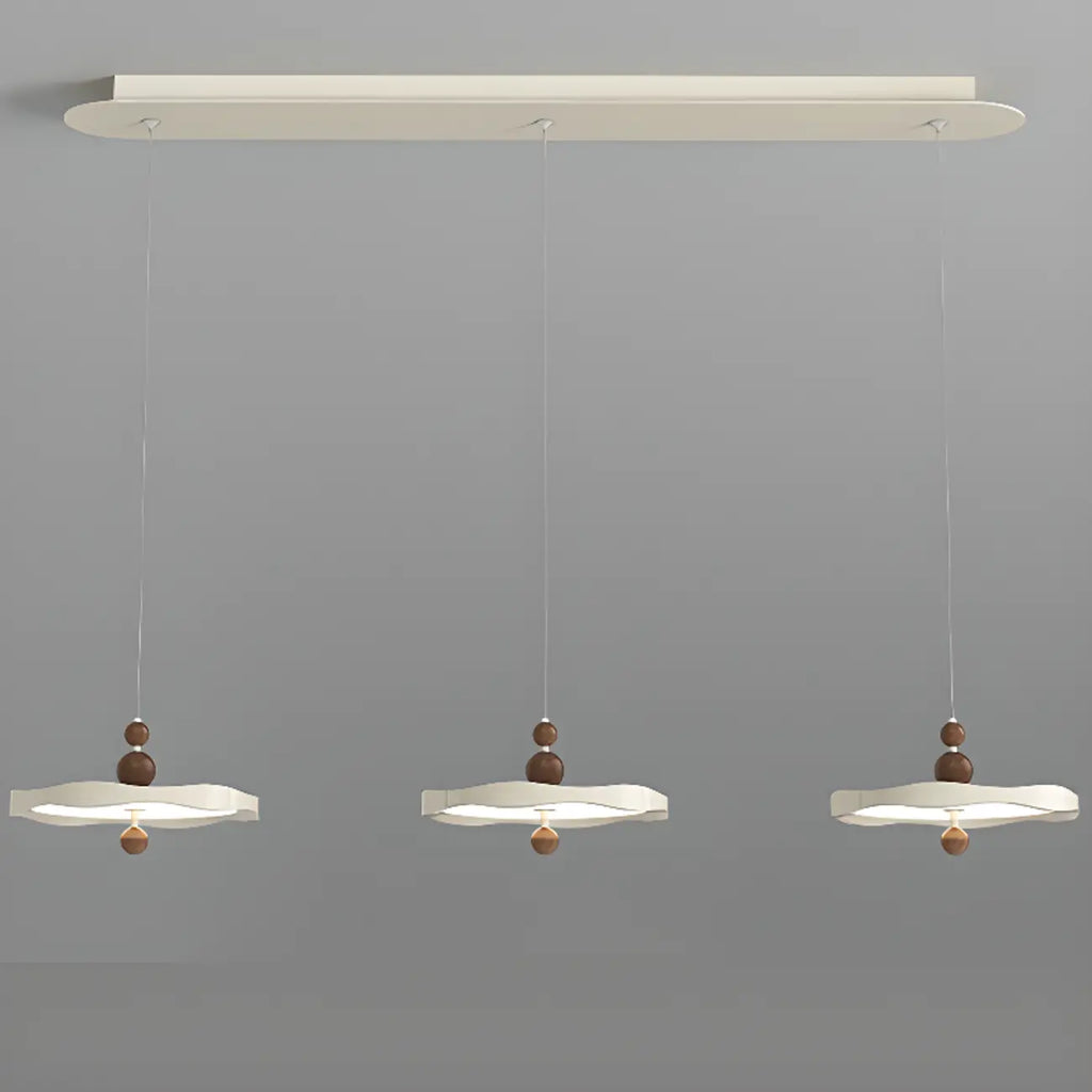 Dimmable White Round Hanging Pendant Light for Kitchen Island