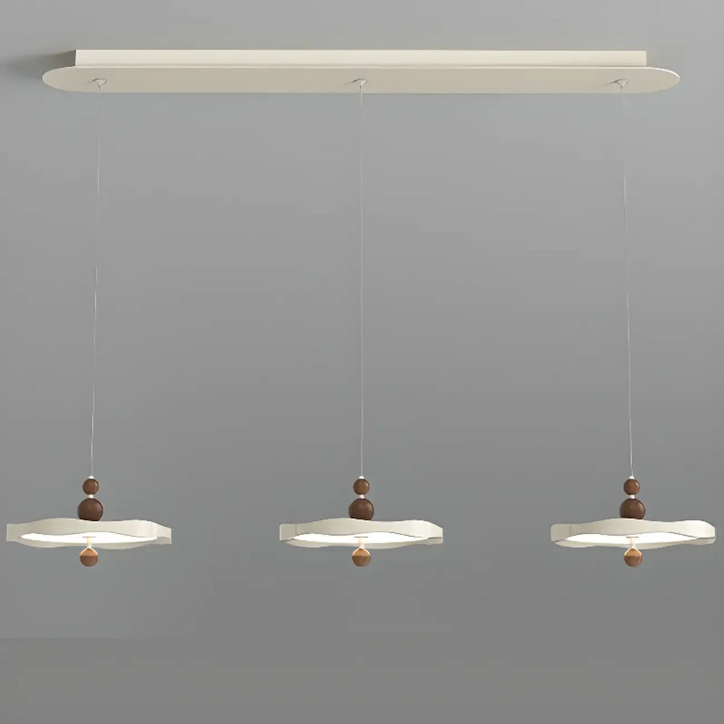 Dimmable White Round Hanging Pendant Light for Kitchen Island
