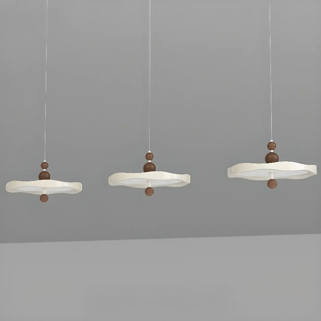 Dimmable White Round Hanging Pendant Light for Kitchen Island