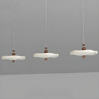 Dimmable White Round Hanging Pendant Light for Kitchen Island