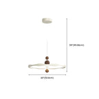 Dimmable White Round Hanging Pendant Light for Kitchen Island