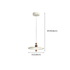 Dimmable White Round Hanging Pendant Light for Kitchen Island