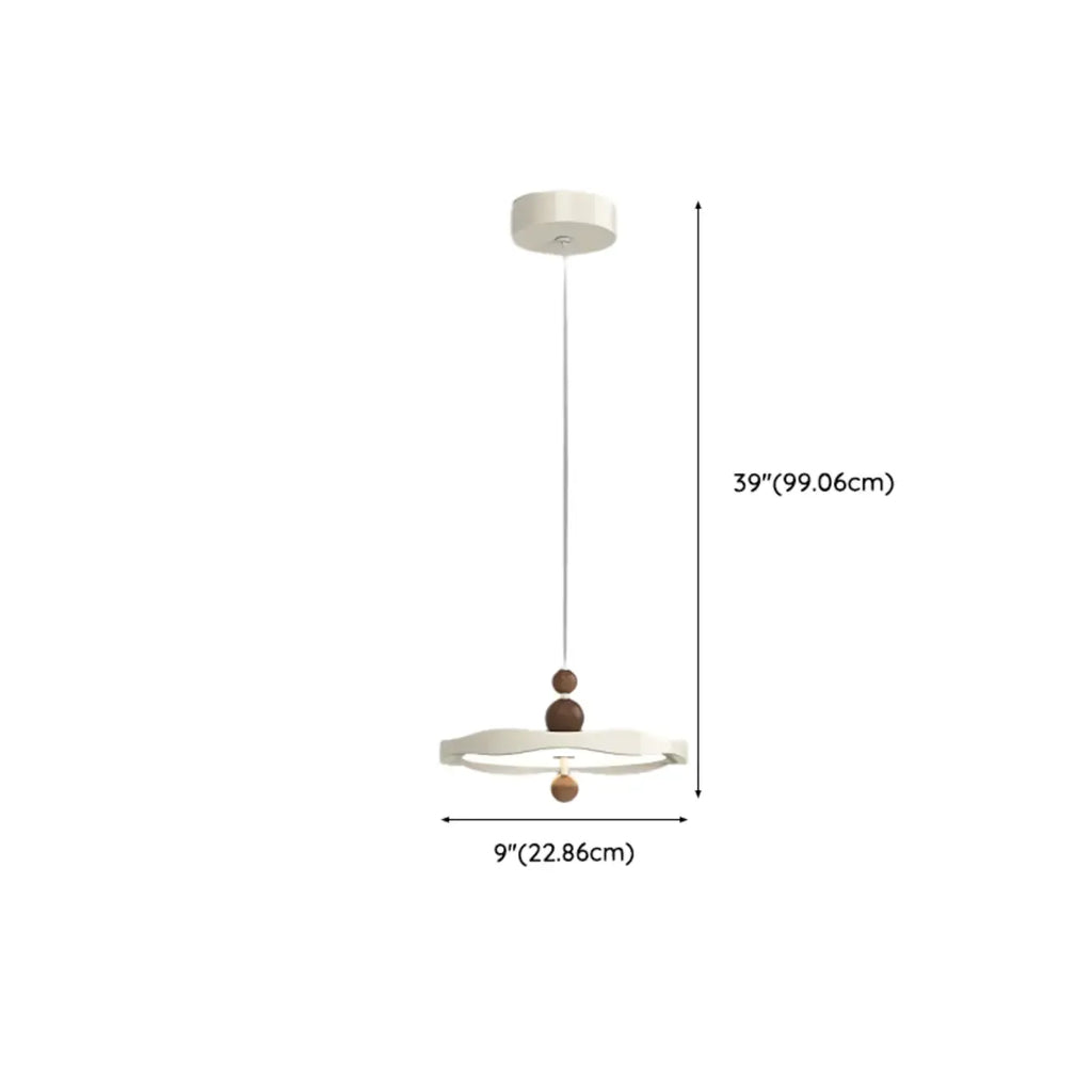 Dimmable White Round Hanging Pendant Light for Kitchen Island