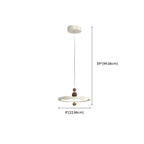 Dimmable White Round Hanging Pendant Light for Kitchen Island