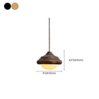 Geometric Walnut Glass Indoor Pendant Light Adjustable Height