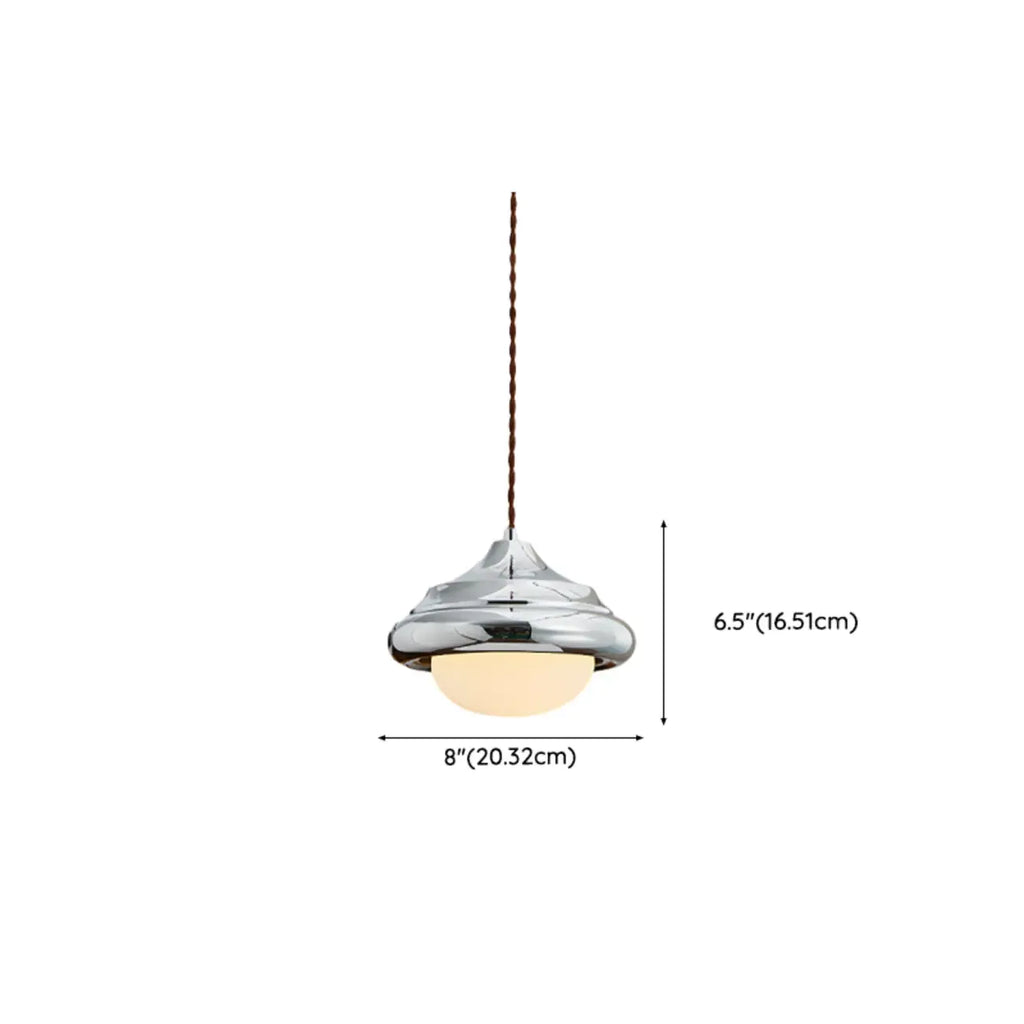 Geometric Walnut Glass Indoor Pendant Light Adjustable Height