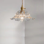 Adjustable Green Glass Pendant Light Fixture for Living Room
