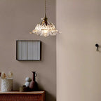 Adjustable Green Glass Pendant Light Fixture for Living Room