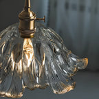 Adjustable Green Glass Pendant Light Fixture for Living Room