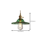 Adjustable Green Glass Pendant Light Fixture for Living Room