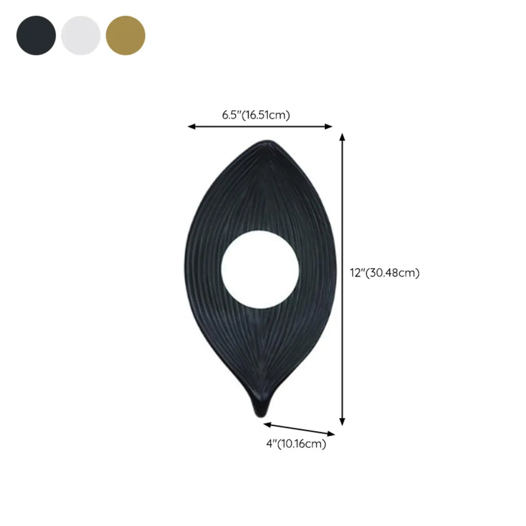 Chic Modern Mini Resin Leaf Wall Sconce for Bedroom Decor