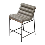Modern Upholstered Counter Stool with Metal Frame