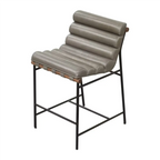 Modern Upholstered Counter Stool with Metal Frame