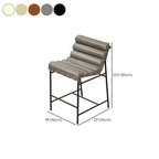 Modern Upholstered Counter Stool with Metal Frame