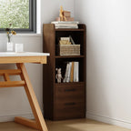 Compact Tall Modern Wooden 5-Tier Corner Bookcase