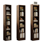 Compact Tall Modern Wooden 5-Tier Corner Bookcase