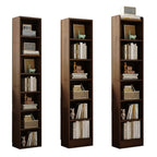 Compact Tall Modern Wooden 5-Tier Corner Bookcase