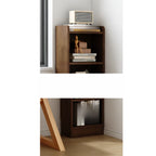 Compact Tall Modern Wooden 5-Tier Corner Bookcase