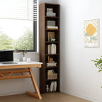 Compact Tall Modern Wooden 5-Tier Corner Bookcase
