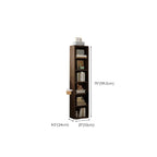 Compact Tall Modern Wooden 5-Tier Corner Bookcase