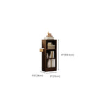 Compact Tall Modern Wooden 5-Tier Corner Bookcase
