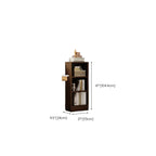 Compact Tall Modern Wooden 5-Tier Corner Bookcase