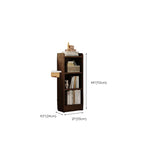 Compact Tall Modern Wooden 5-Tier Corner Bookcase