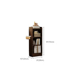 Compact Tall Modern Wooden 5-Tier Corner Bookcase